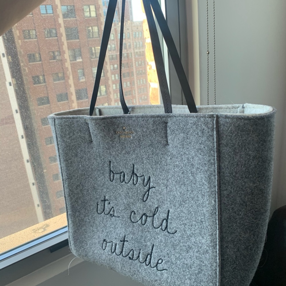 Kate Spade “Baby it’s cold outside” XL Wool purse